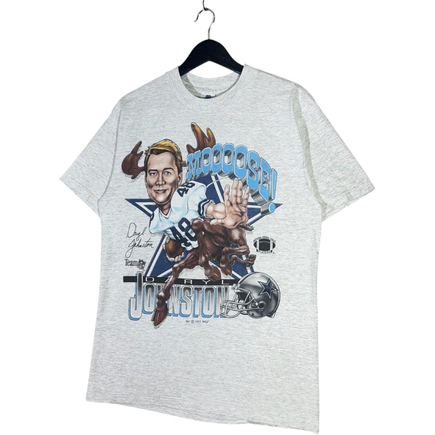 Vintage Dallas Cowboys Daryl Johnston "Moooose!" NFL Tee 1993