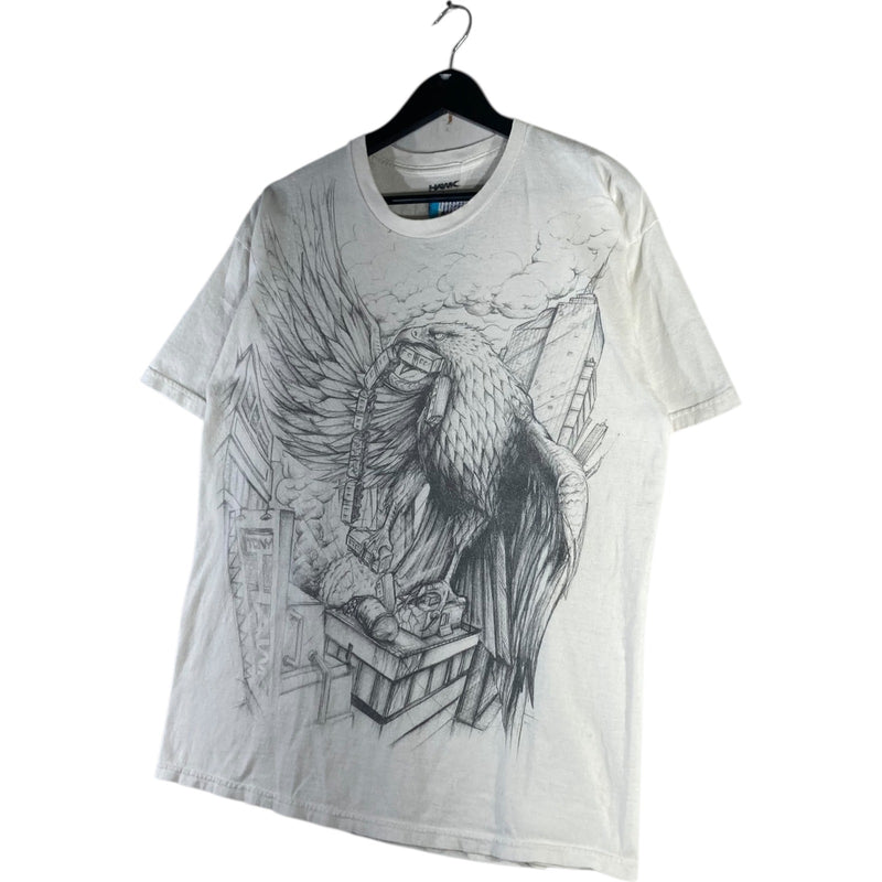 Vintage Hawk Eagle Graphic Short Sleeve T-Shirt