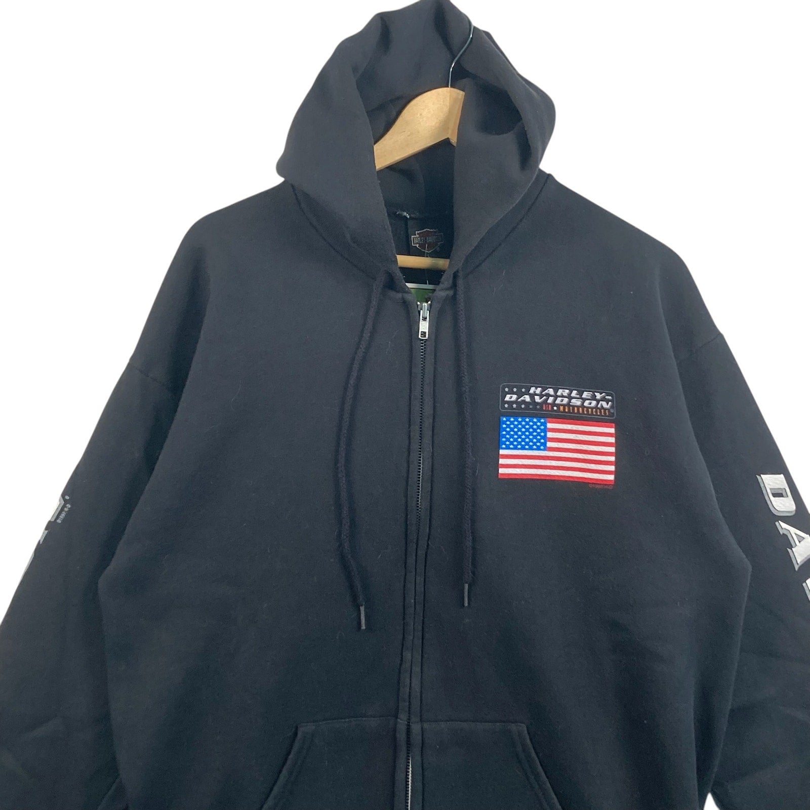 Vintage Harley Davidson Portsmouth, VA Full Zip Hoodie