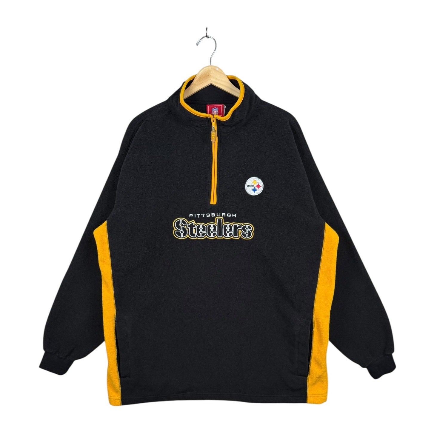 Vintage Pittsburgh Steelers Quarter Zip Fleece NFL Sweatshirt