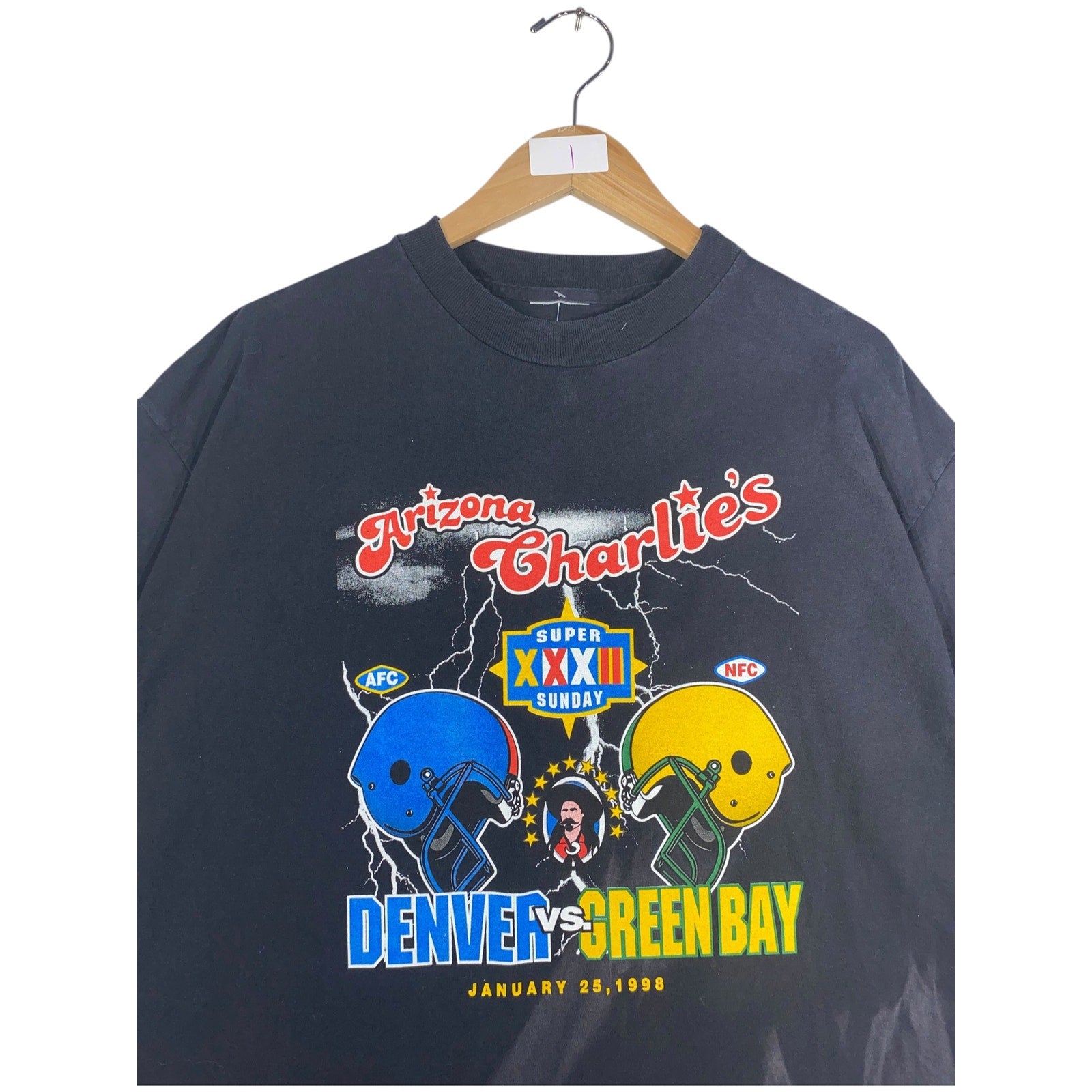 Vintage Denver Vs. Green Bay NFL T-Shirt 1998