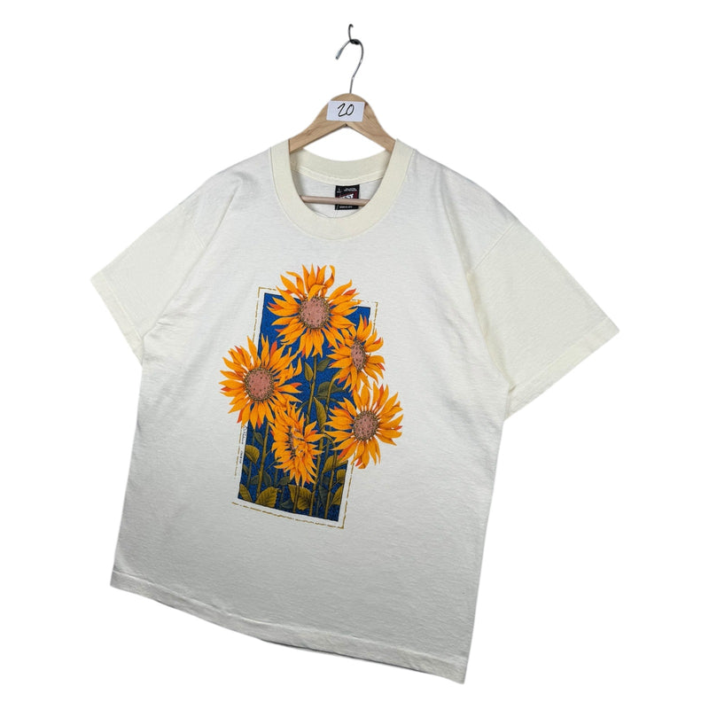 Vintage Sunflower Floral Graphic T-Shirt