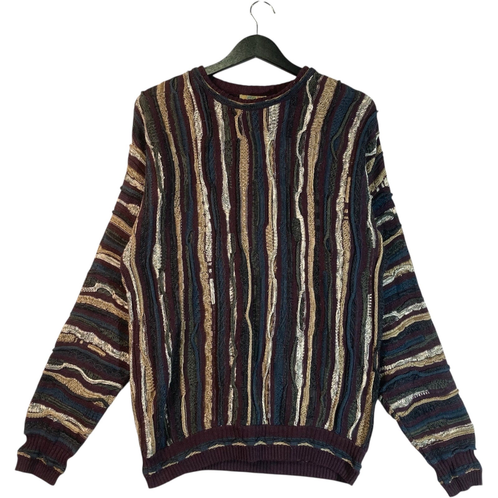 Vintage Coogi 3D Abstract Knit Sweater