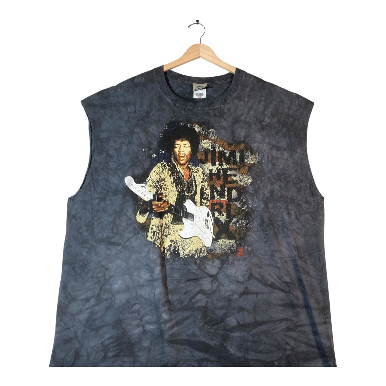 Vintage Jimi Hendrix Tie Dye Muscle Sleeve Tank Top