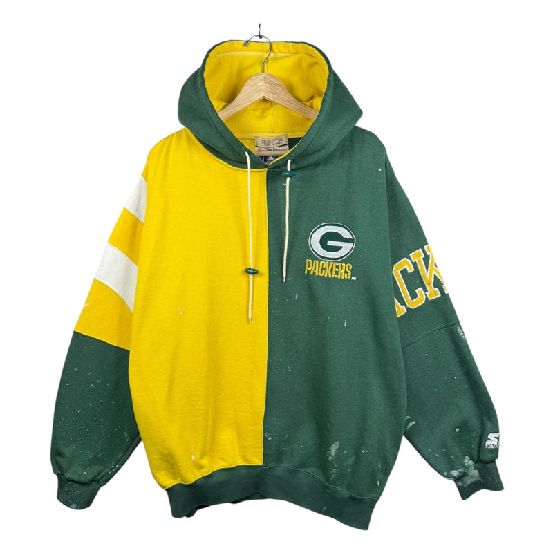 Vintage Starter Green Bay Packers Colorblock NFL Hoodie