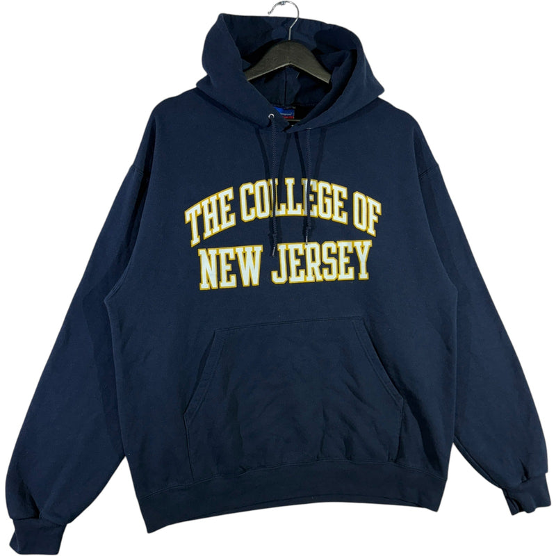 Vintage Champion The College Of New Jersey Spellout Hoodie
