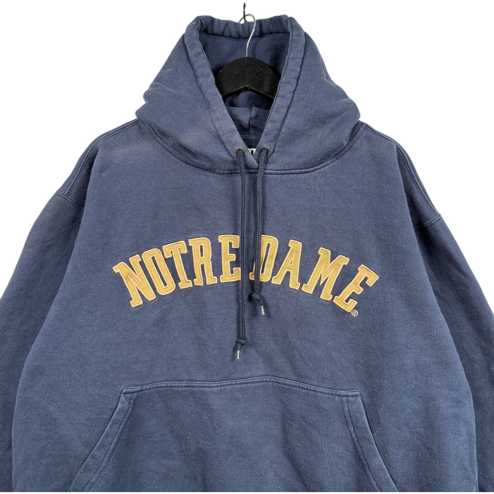 Vintage University Of Notre Dame Chest Spellout Hoodie