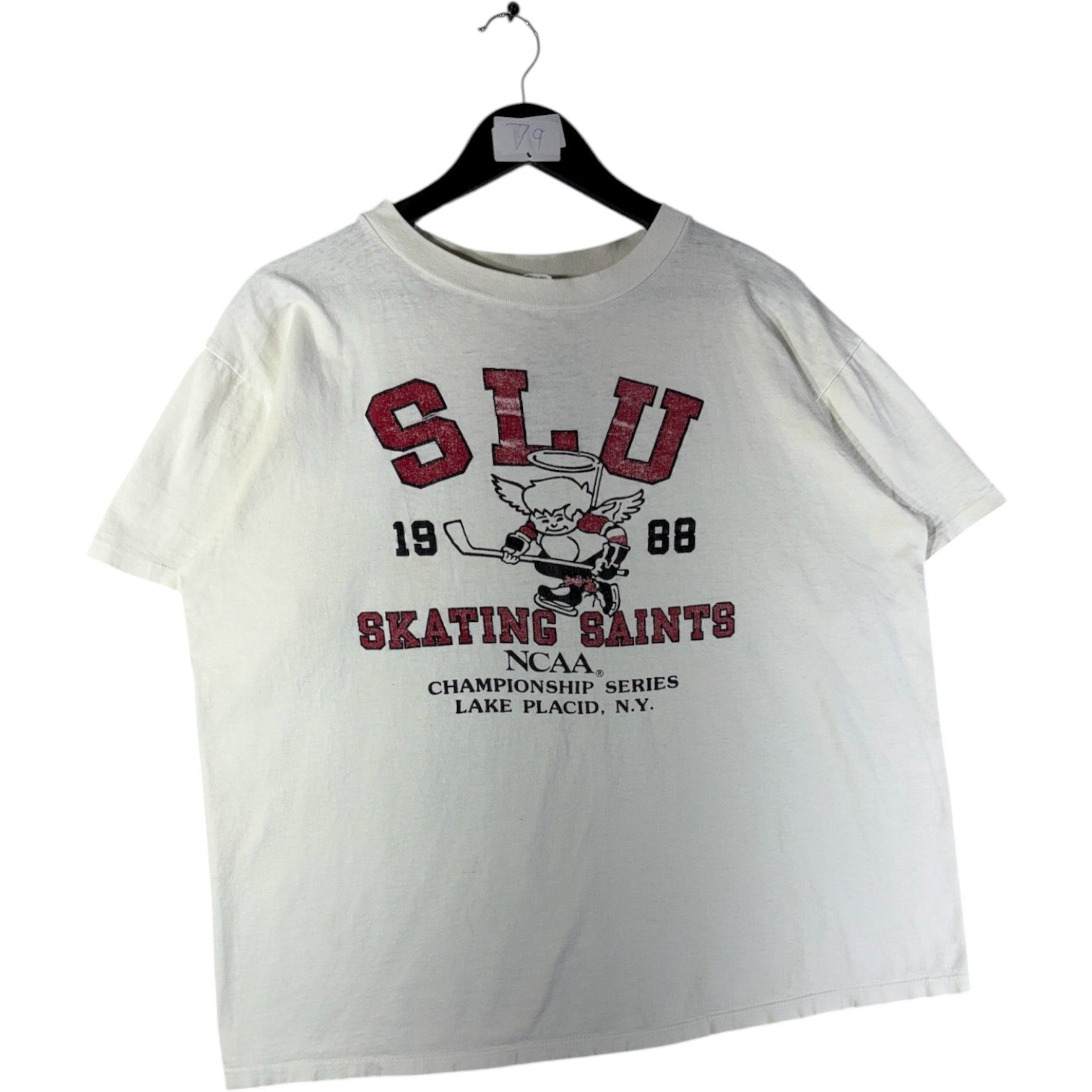 Vintage Champion SLU Skating Saints Hockey NCAA 80s T-Shirt
