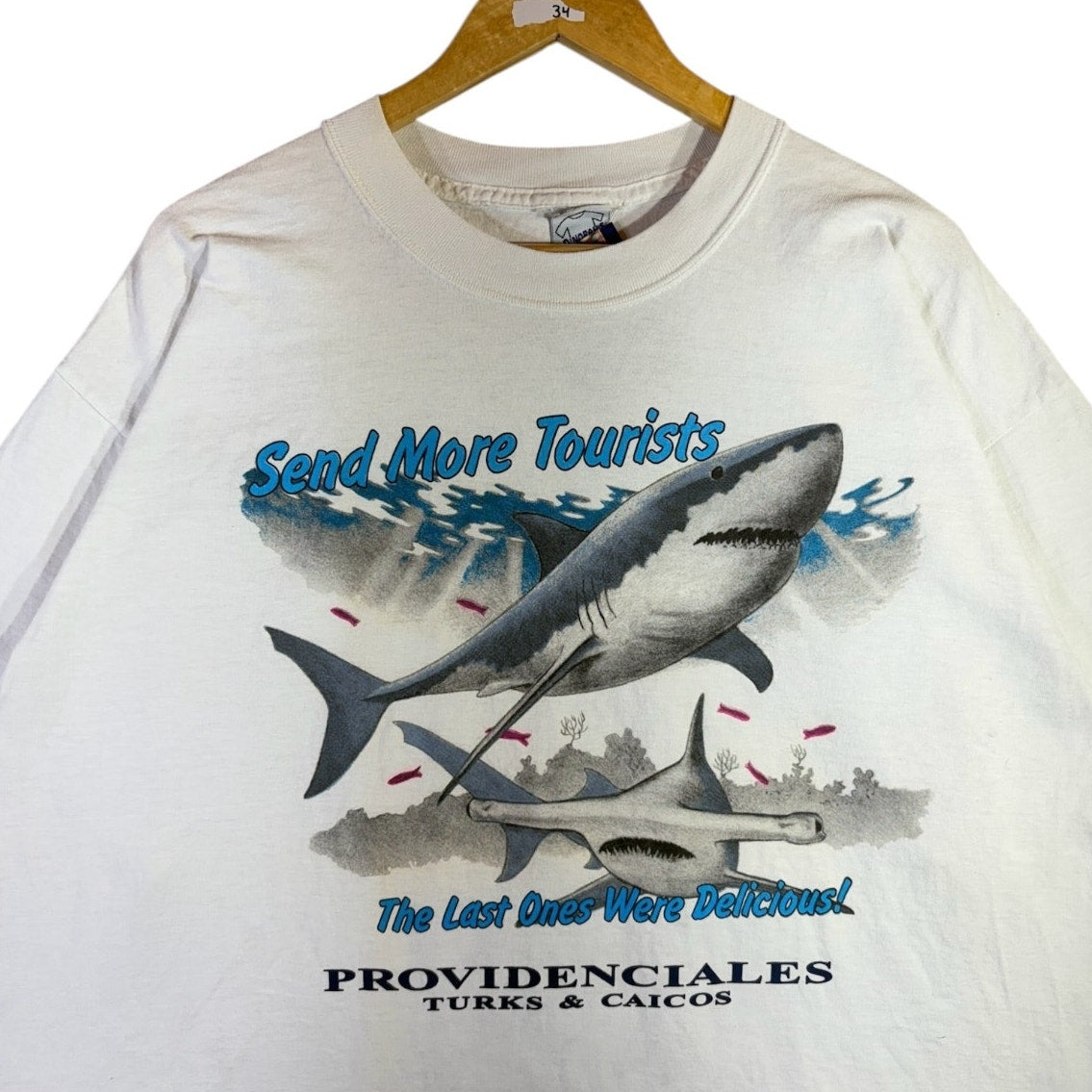 Vintage Providenciales Shark Graphic T-Shirt
