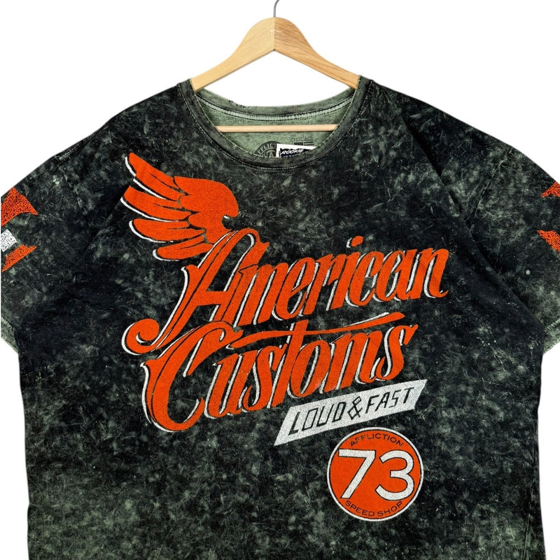 Vintage Affliction Acid Wash Graphic T-Shirt