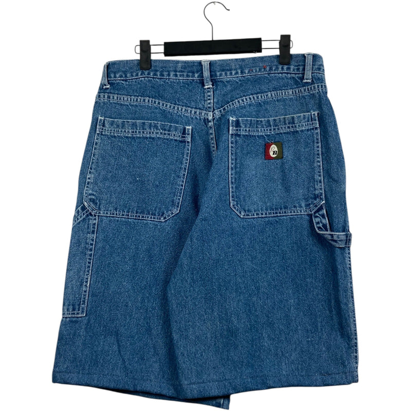 Vintage Retro Blues Denim Shorts 36