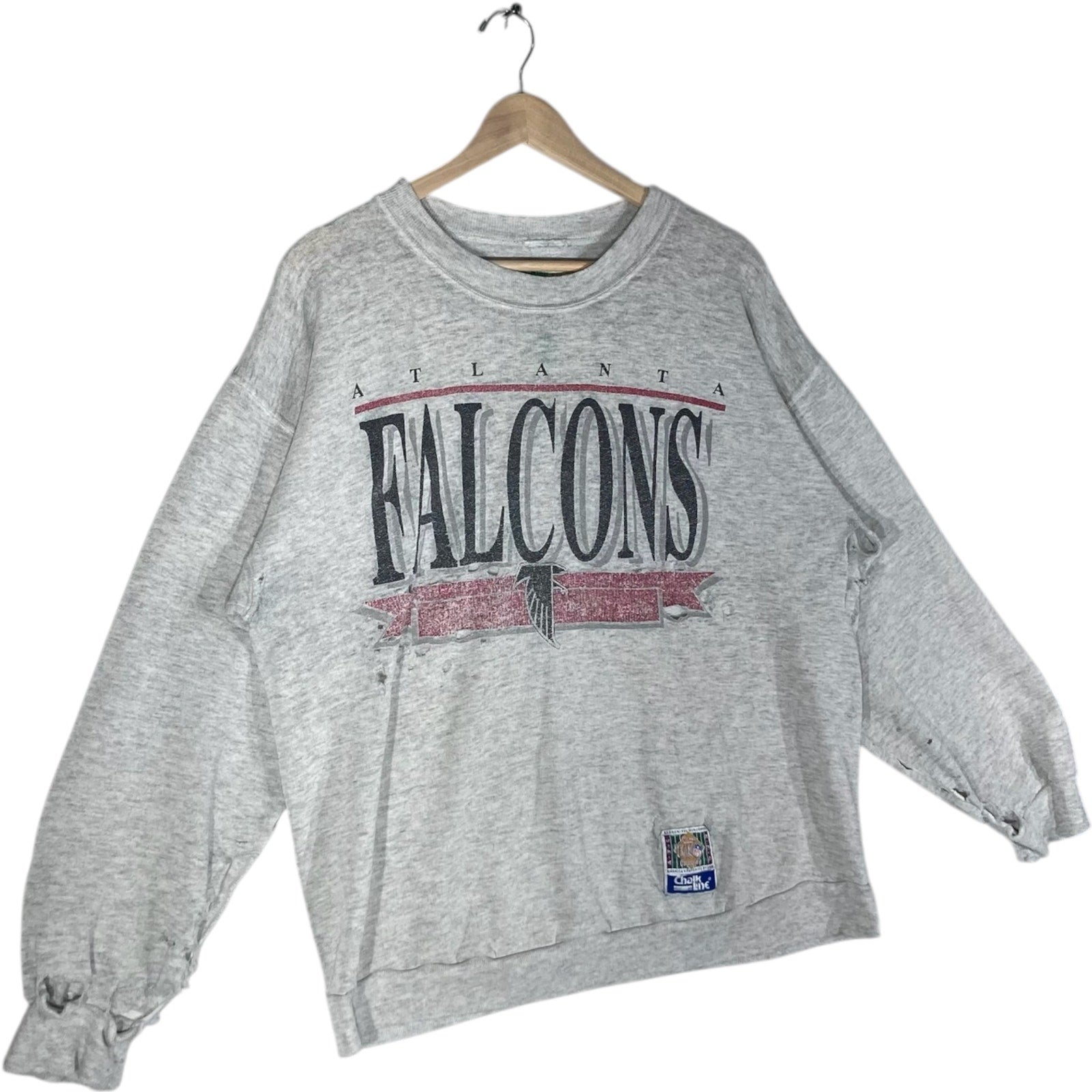 Vintage Atlanta Falcons Spellout NFL Crewneck