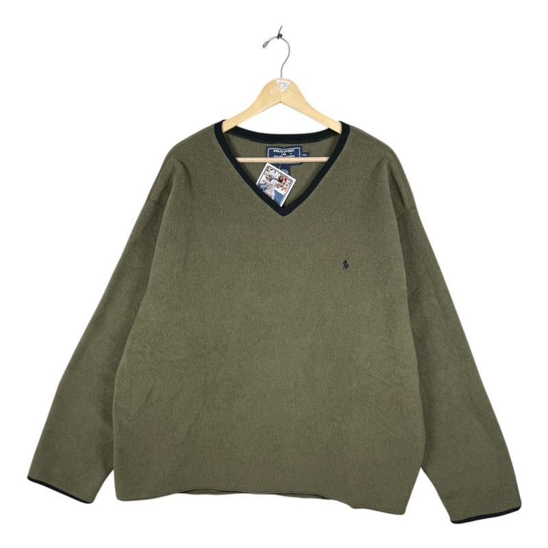 Vintage Polo Sport Ralph Lauren Fleece V-Neck Sweater