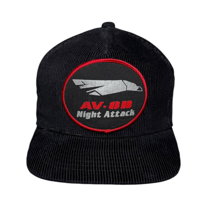 Vintage AV-8B Night Attack Corduroy Snapback Hat OSFA