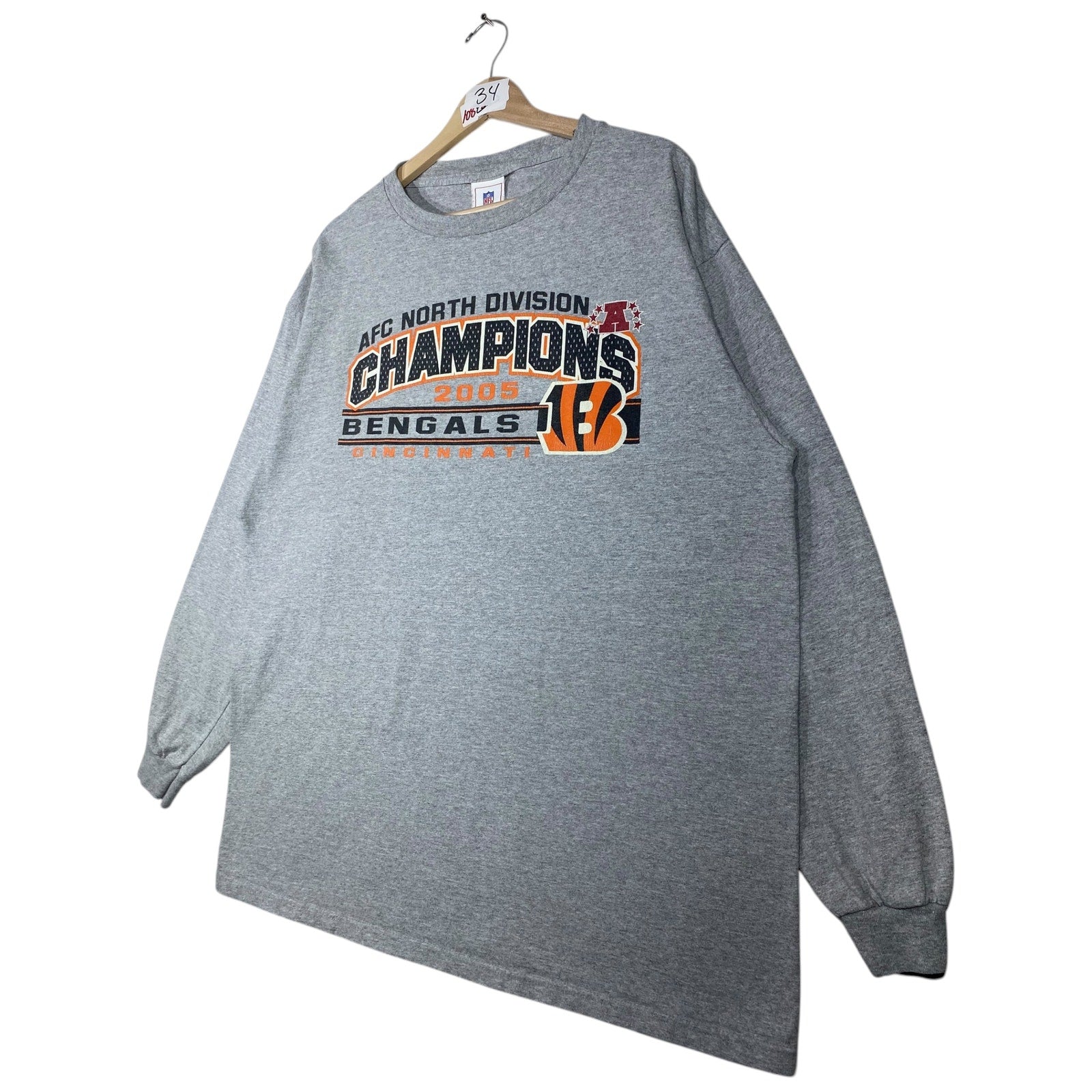 Vintage Cincinnati Bengals 2005 AFC Champions Long Sleeve T-Shirt