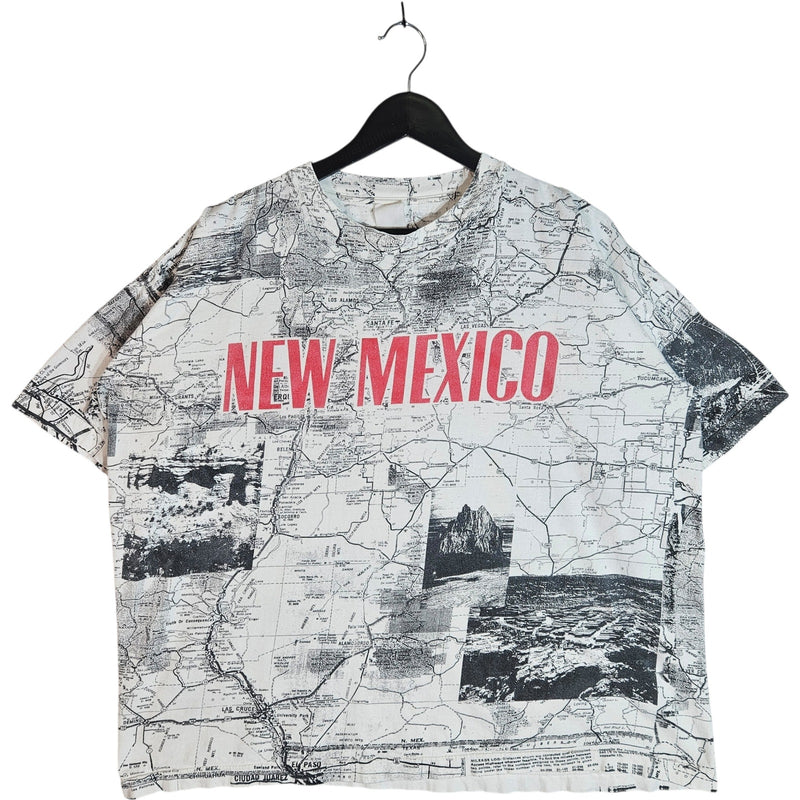 Vintage New Mexico Map AOP T-Shirt