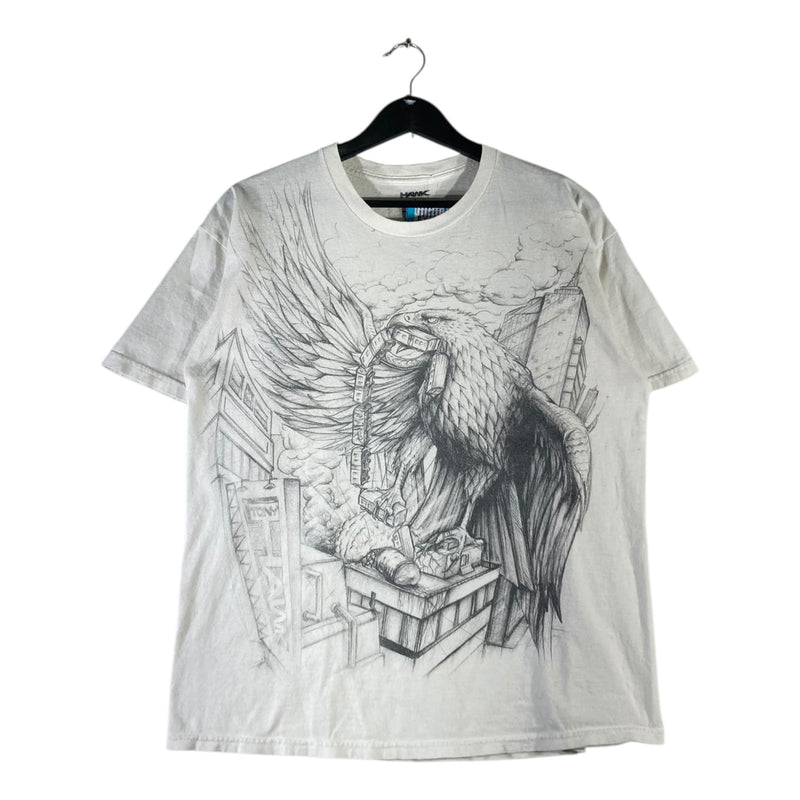 Vintage Hawk Eagle Graphic Short Sleeve T-Shirt
