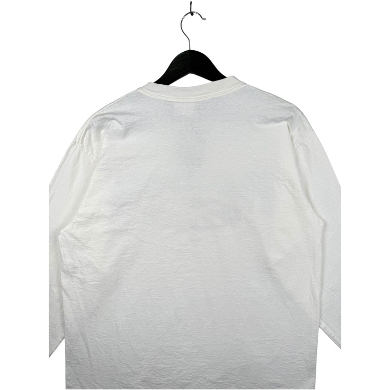 Vintage Reebok Logo Print T-Shirt Long Sleeve