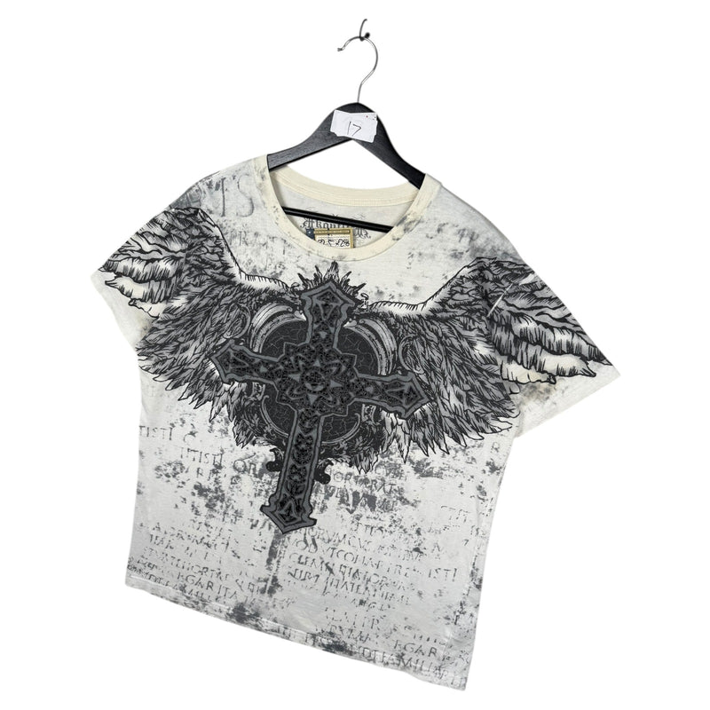 Vintage Affliction Style Winged Cross T-Shirt
