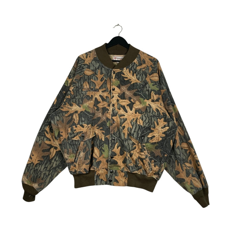 Vintage Simmons MasterGuide Tree Camo Bomber Light Jacket
