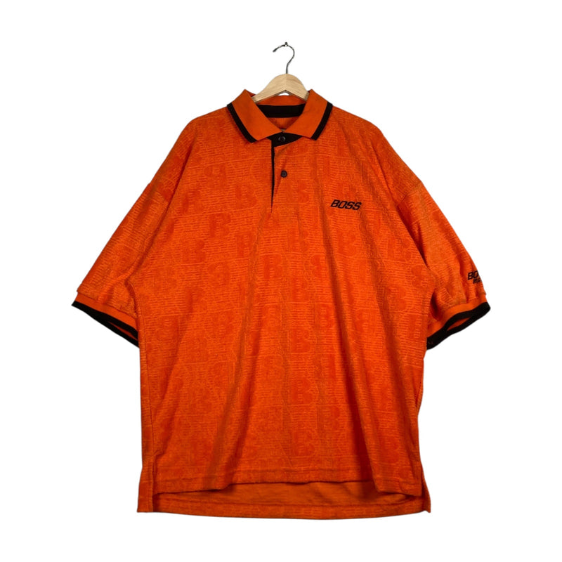 Vintage BOSS Logo Henley Shirt