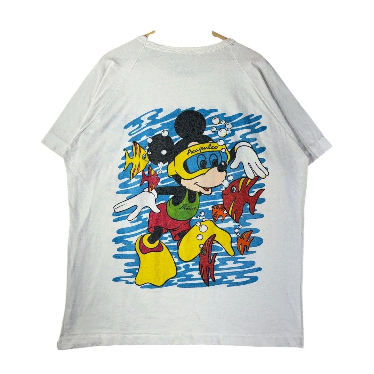Vintage Disney Mickey Mouse Snorkeling Graphic T-Shirt
