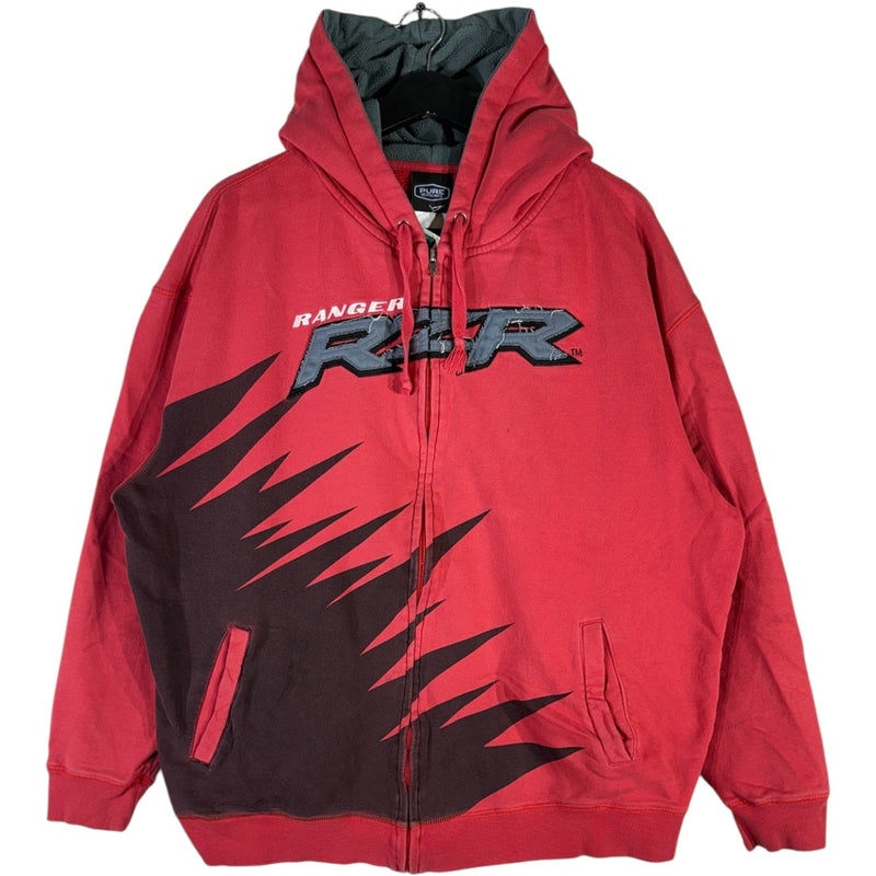 Vintage Polaris RZR Red Graphic Zip Hoodie