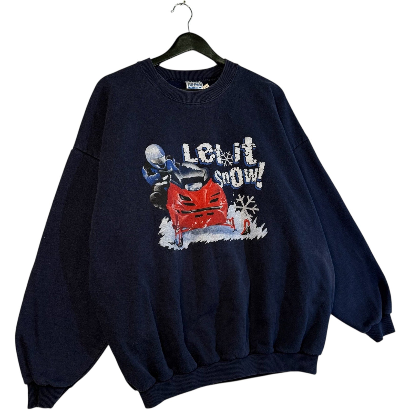 Vintage Snowmobile "Let's Snow" Crewneck
