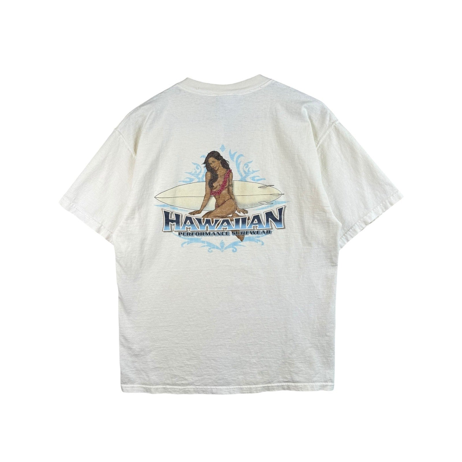Vintage Surf Girl Hawaiian Graphic T-Shirt