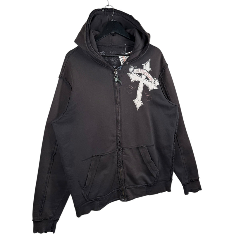Vintage Affliction Live Fast Cross Full Zip Hoodie