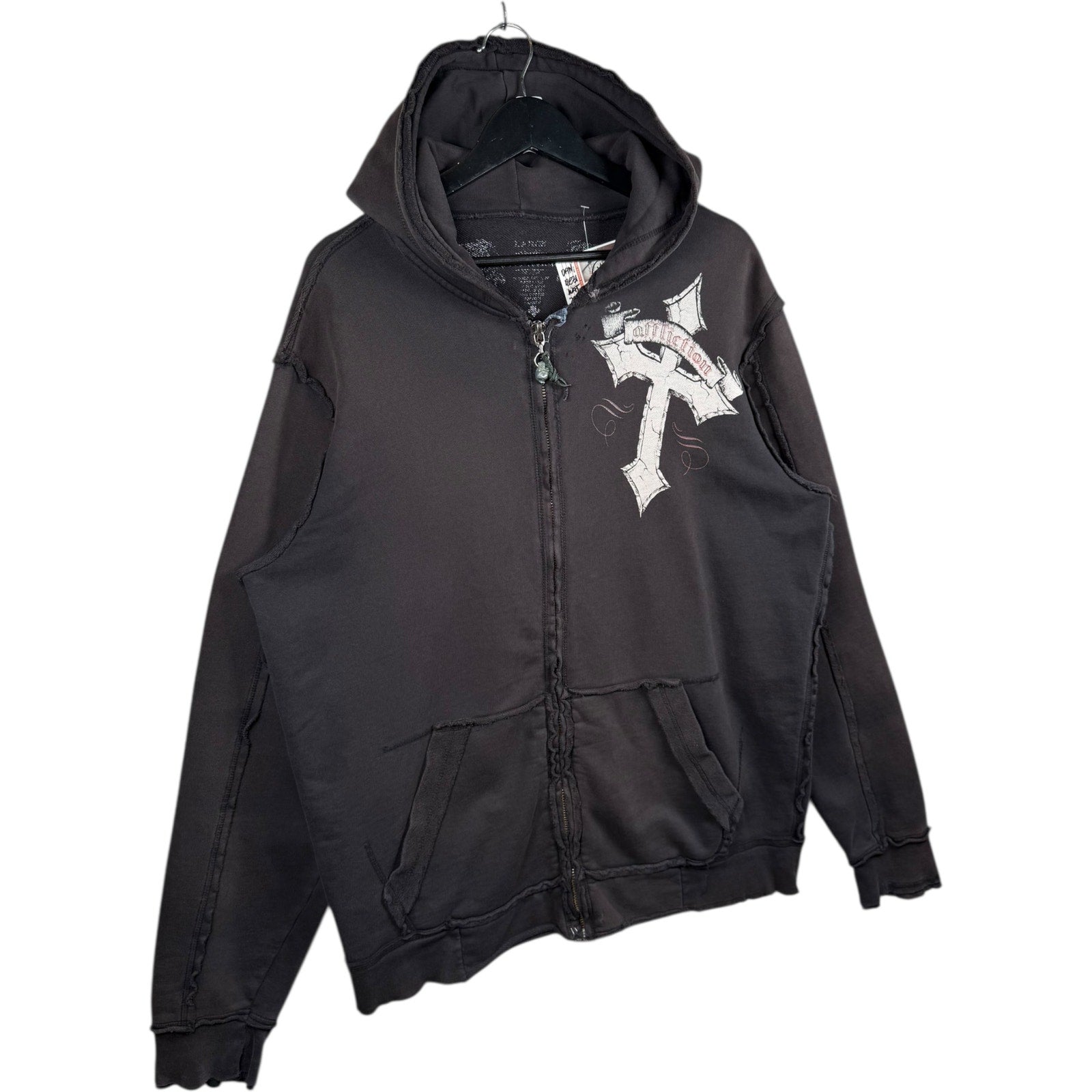 Vintage Affliction Live Fast Cross Full Zip Hoodie