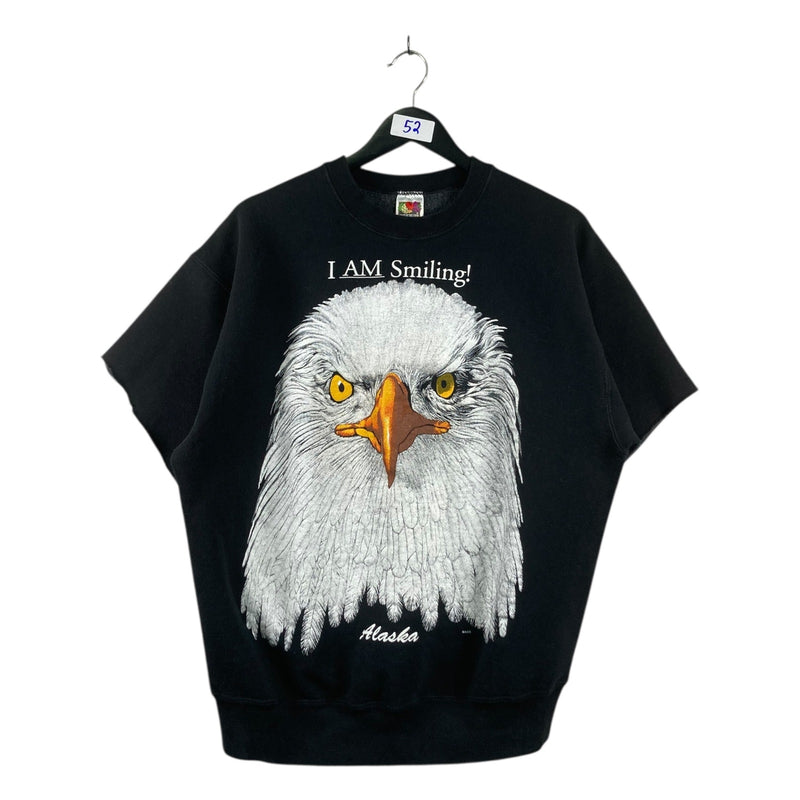 Vintage Alaska Bald Eagle I AM Smiling Short Sleeve Crewneck