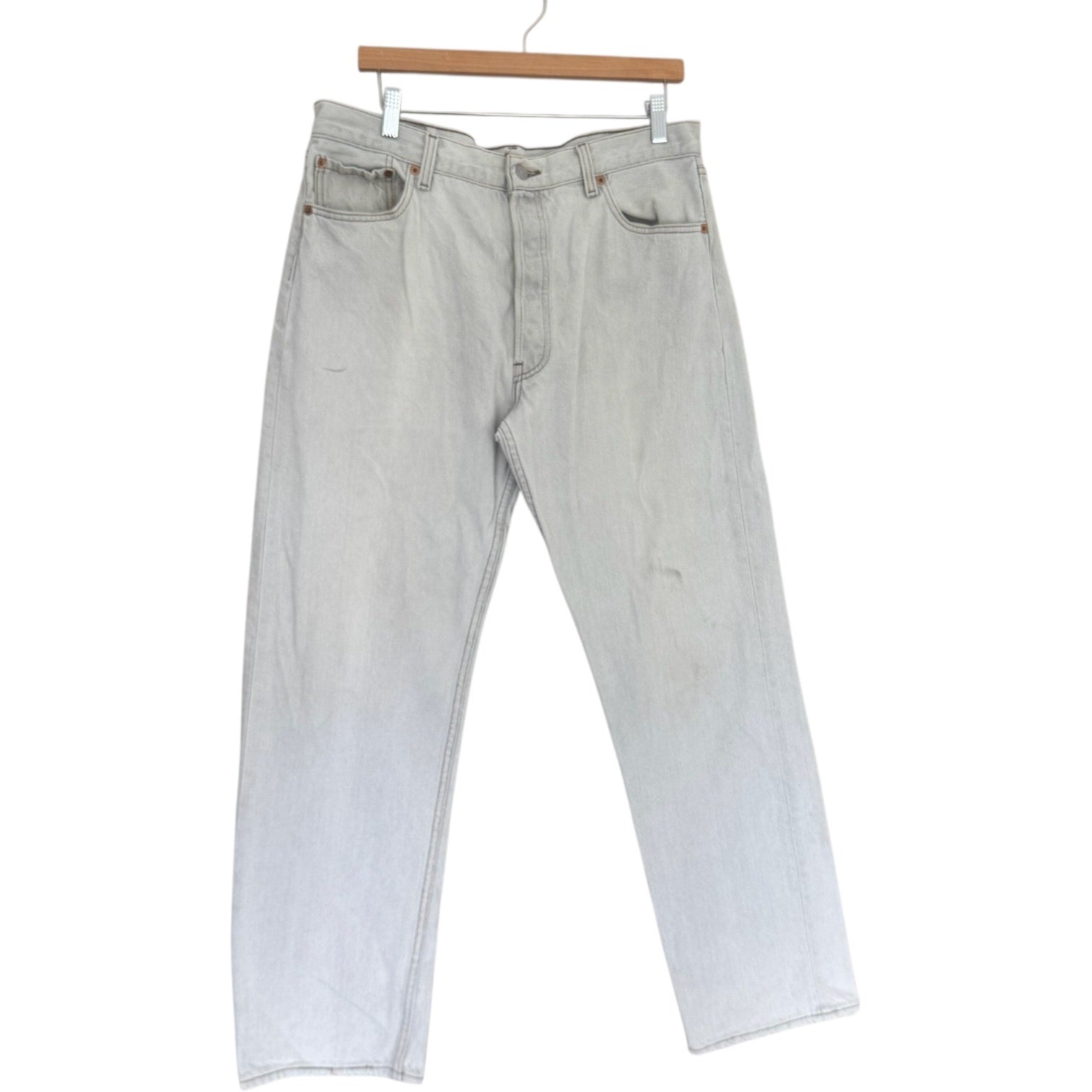 Vintage Levi's 501 Light Wash Straight Leg Jeans 34x29