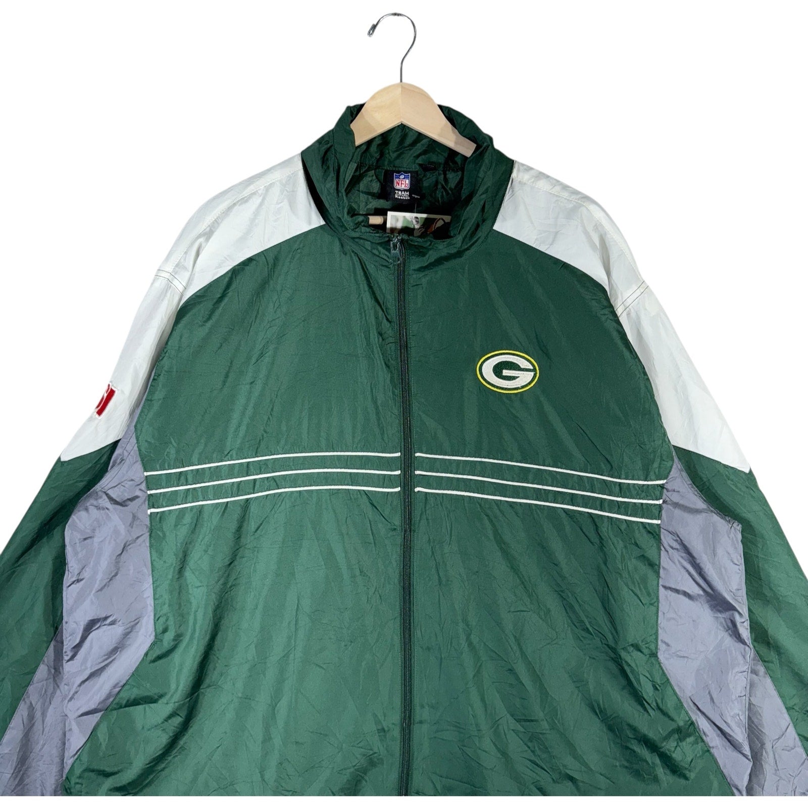 Vintage Green Bay Packers Full Zip NFL Light Jacket