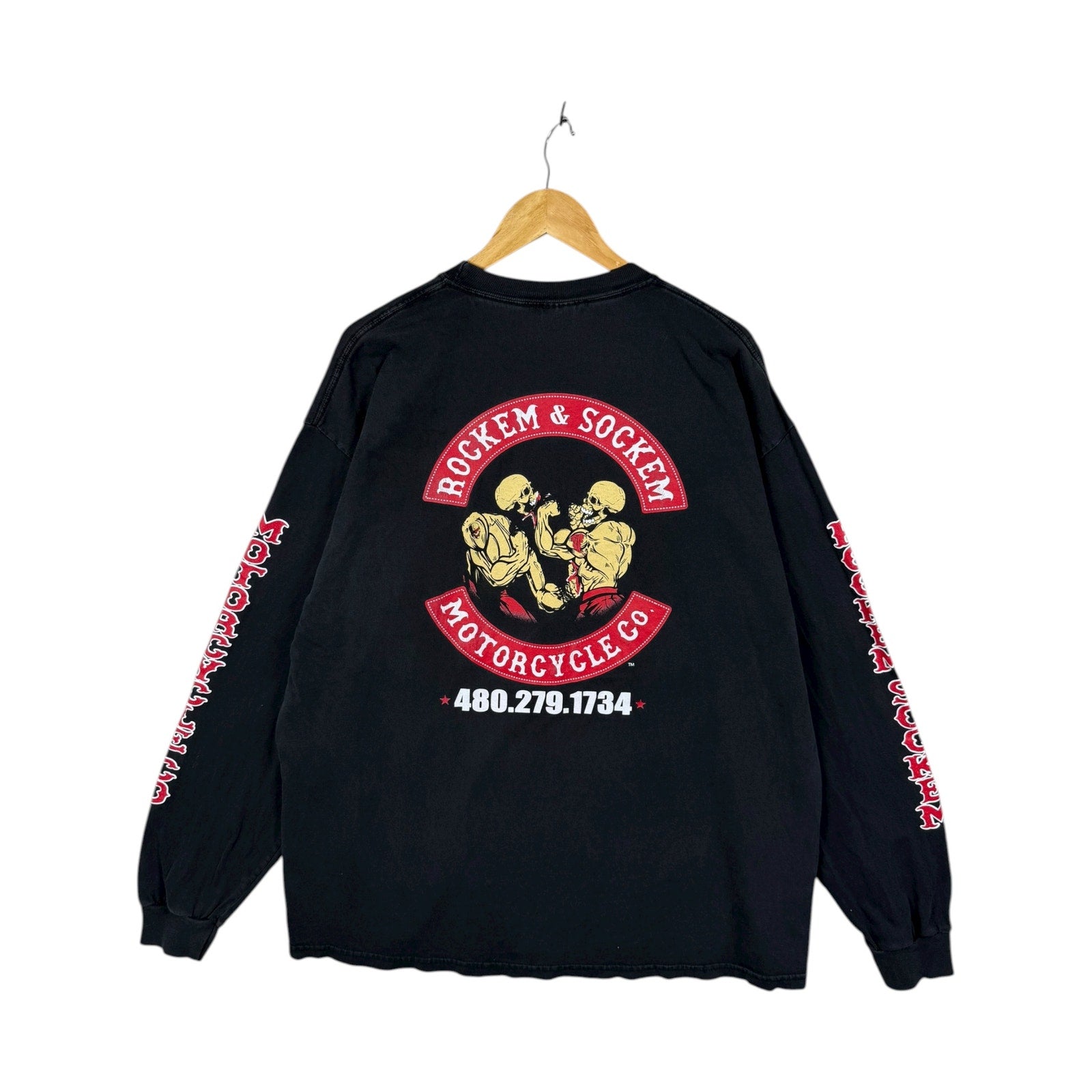 Vintage Rockem & Sockem Motorcycle Co Long Sleeve T-Shirt