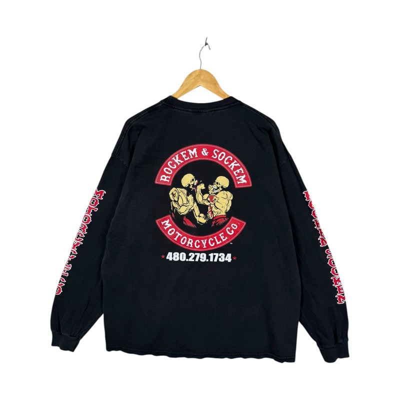 Vintage Rockem & Sockem Motorcycle Co Long Sleeve T-Shirt