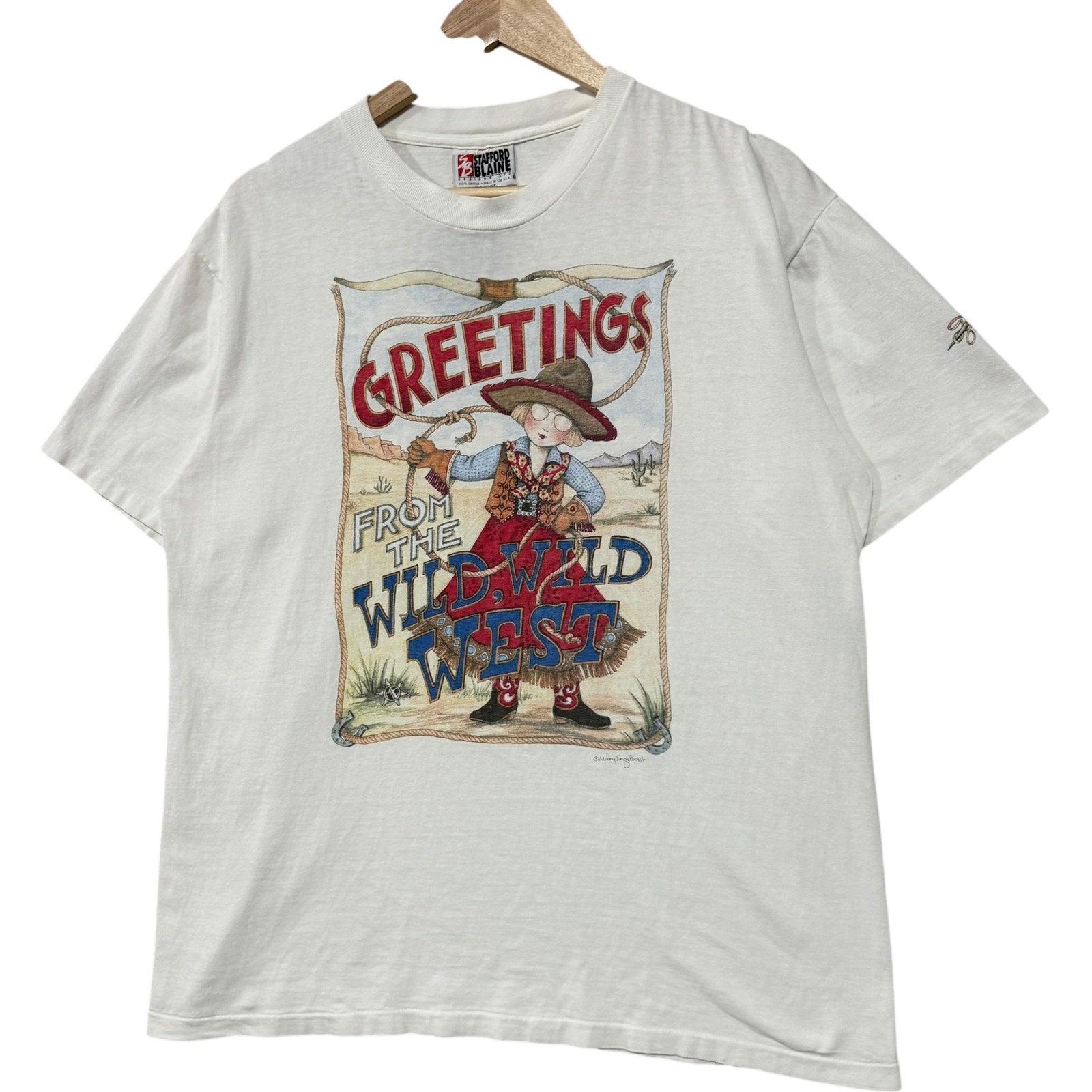 Vintage Greetings From The Wild Wild West Cartoon Tee