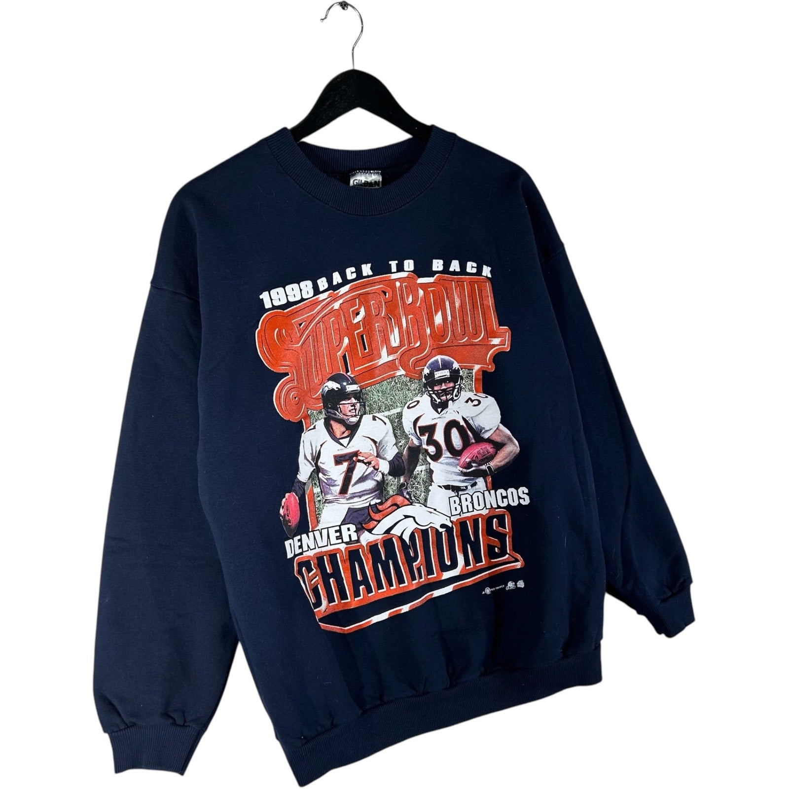 Vintage Denver Broncos Back To Back Champions NFL Crewneck