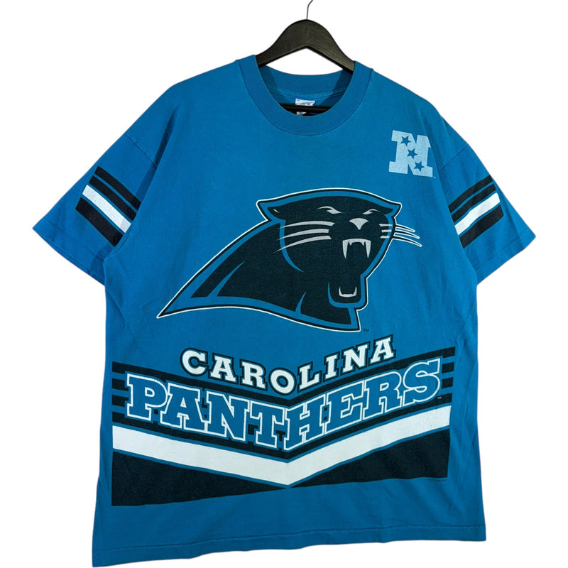 Vintage Carolina Panthers Team Logo Jersey Style NFL Tee
