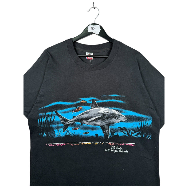 Vintage St. Croix US Virgin Island Shark Graphic T-Shirt