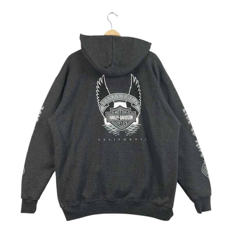 Vintage Harley Davidson Santa Cruz California Dealer Hoodie