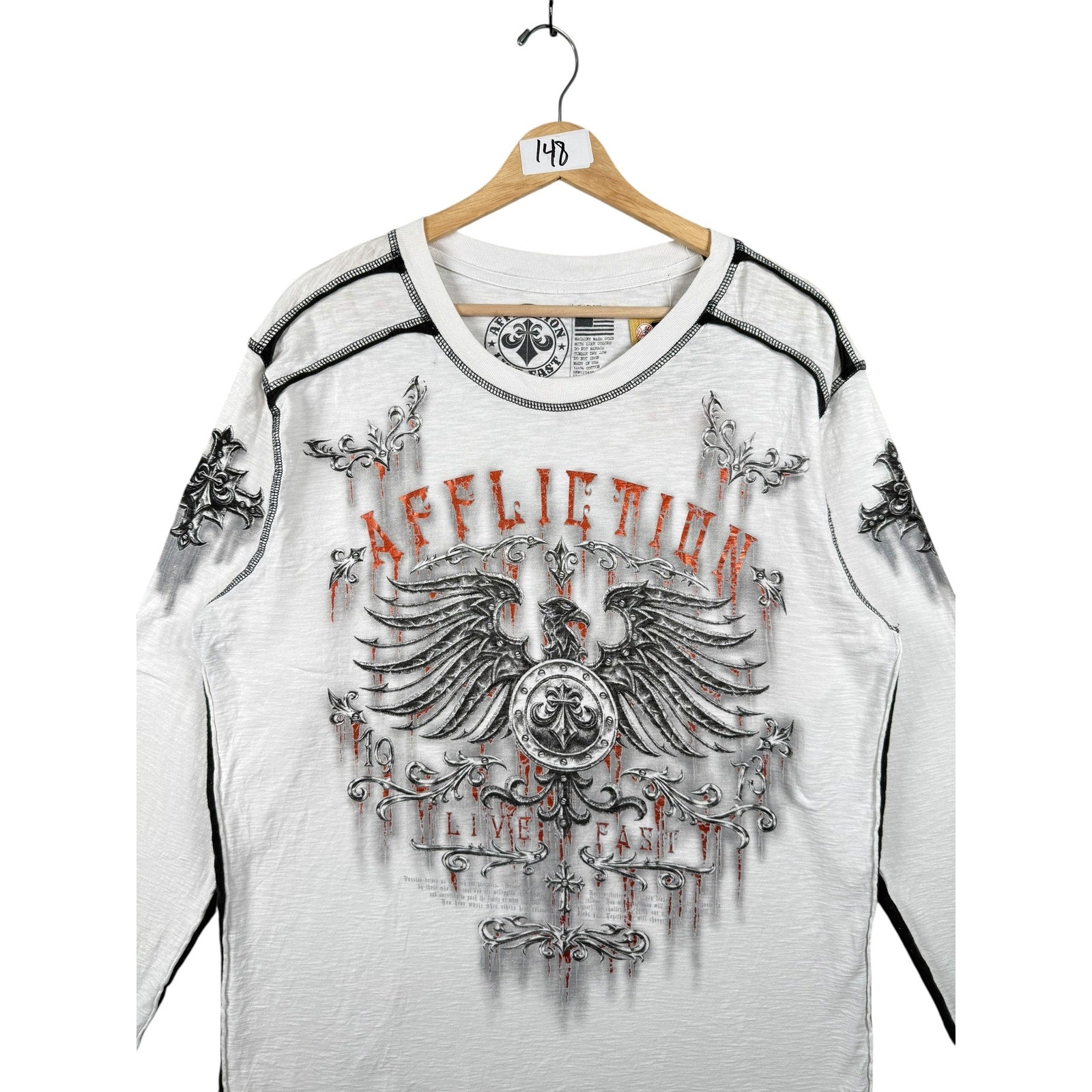 Vintage Affliction Live Fast Long Sleeve Tee