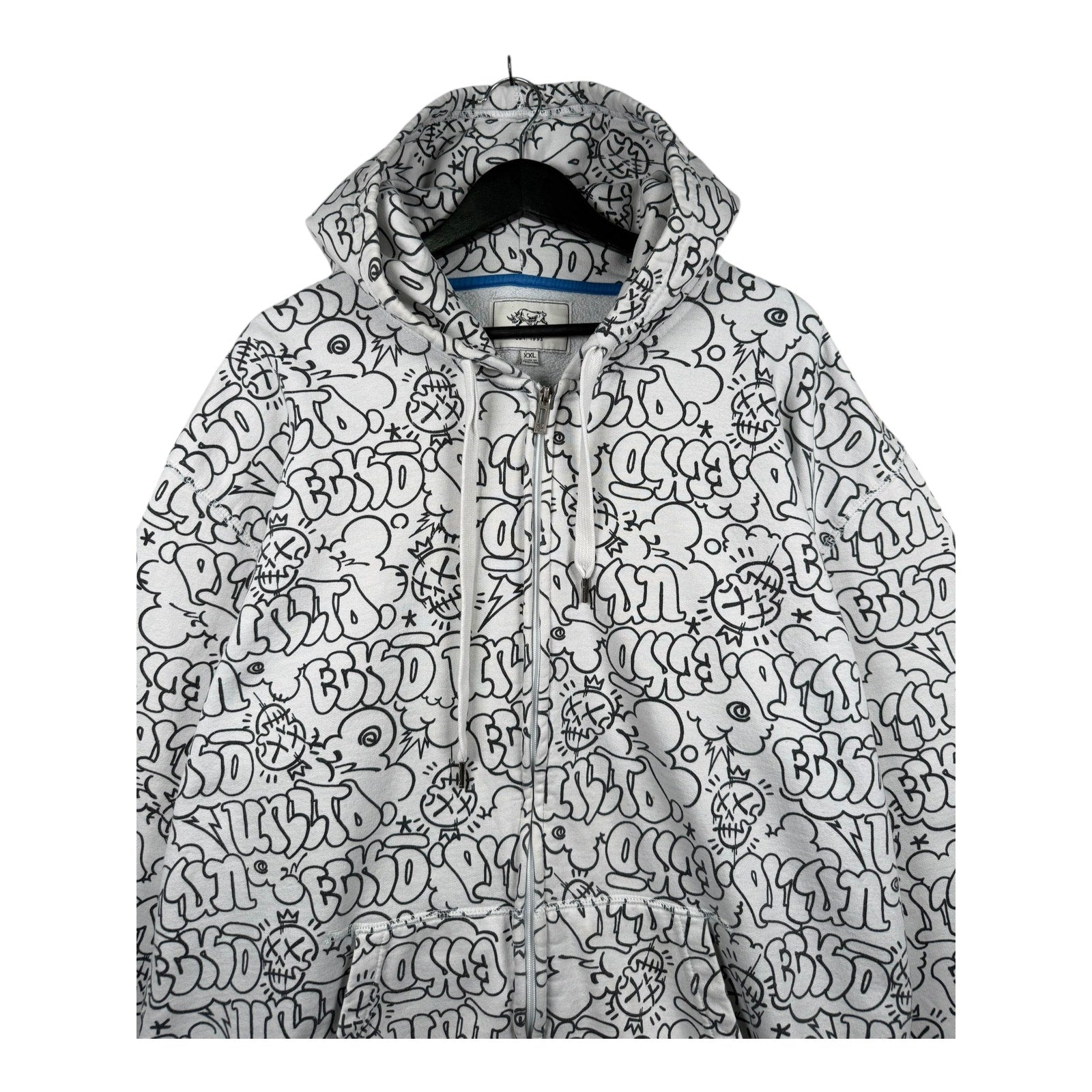 Vintage Ecko Unltd Doodle Allover Print Hoodie