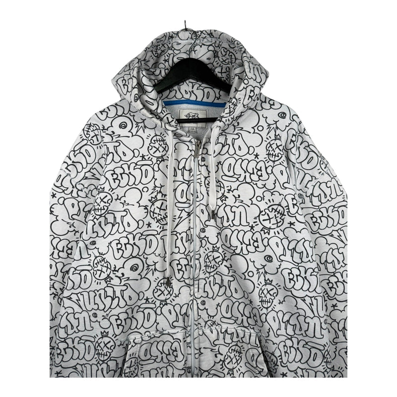 Vintage Ecko Unltd Doodle Allover Print Hoodie