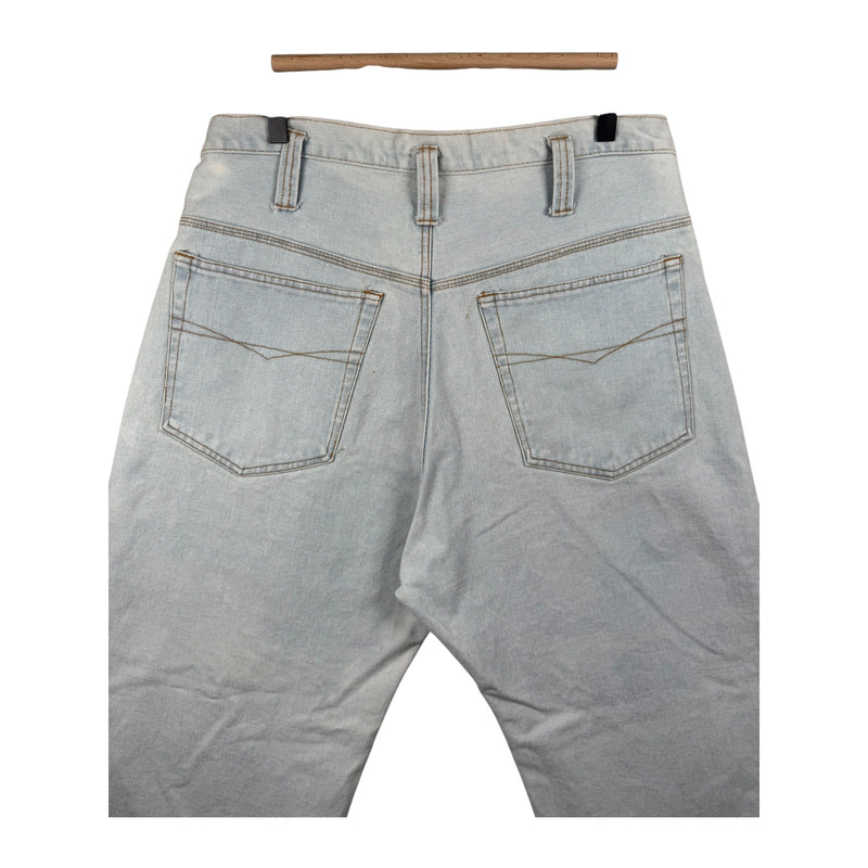 Vintage Corniche Light Wash Chino Denim Shorts 36