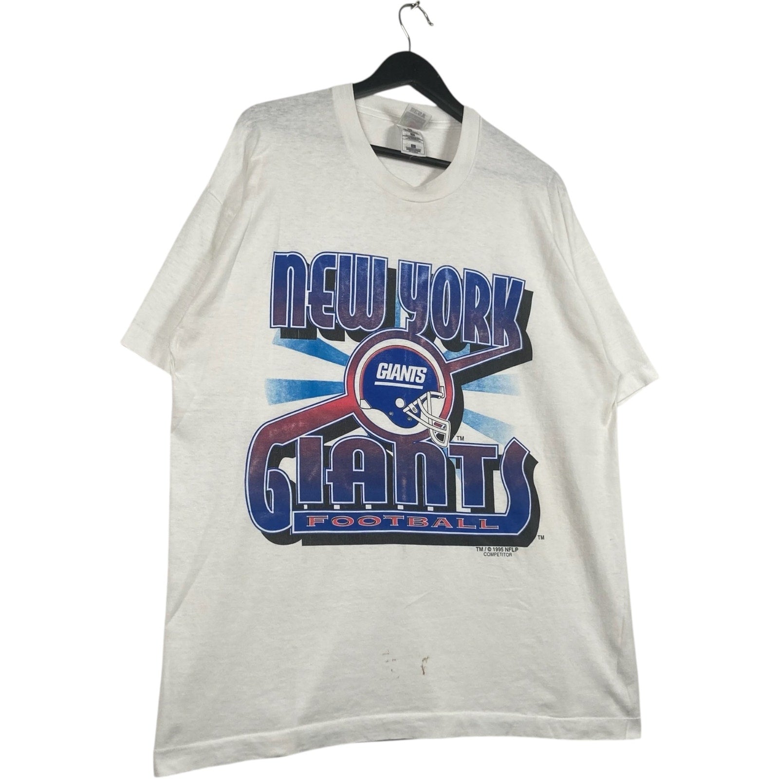 Vintage New York Giants Football Spellout NFL Tee 1995
