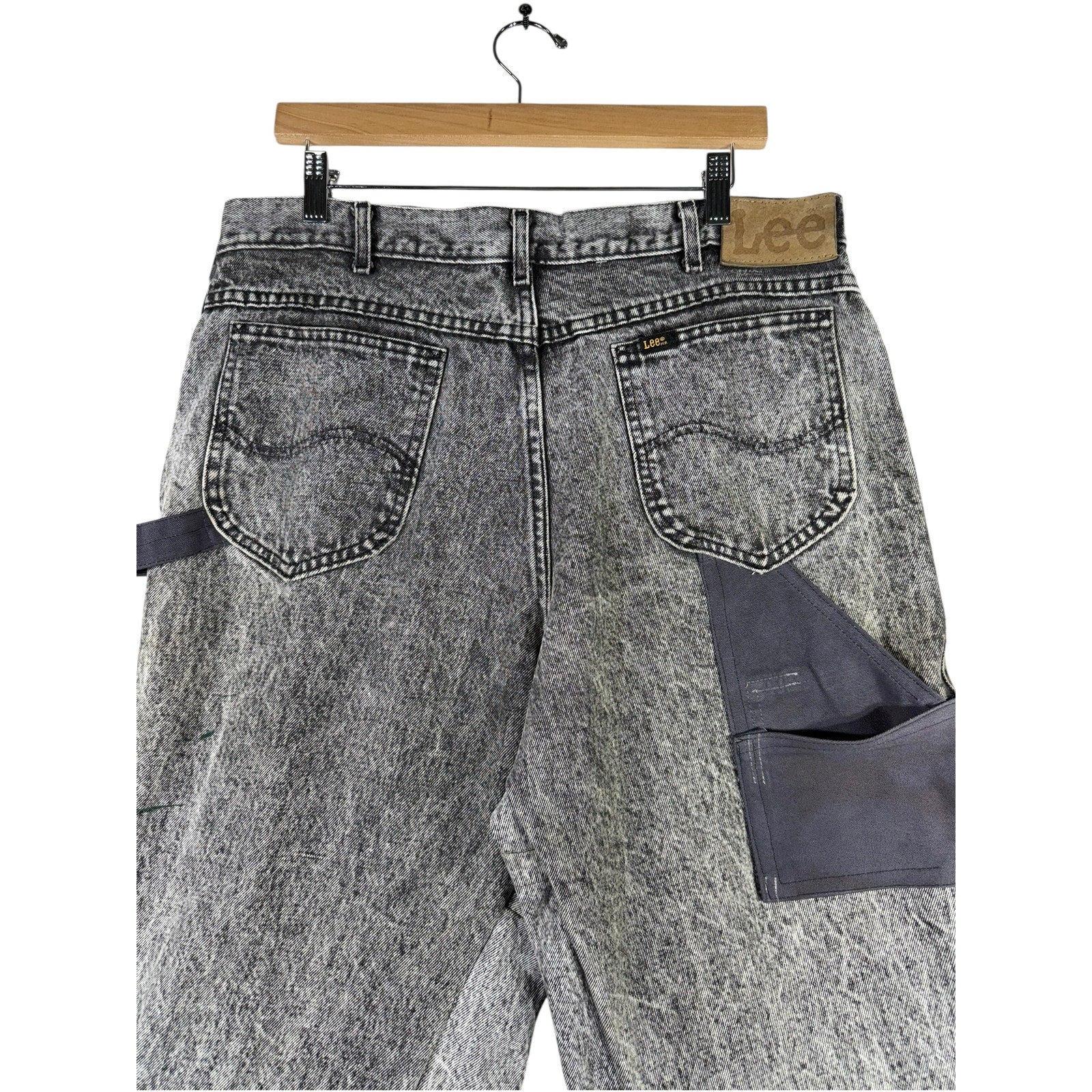 Vintage Lee Denim Cut & Sew Carpenter Shorts 36