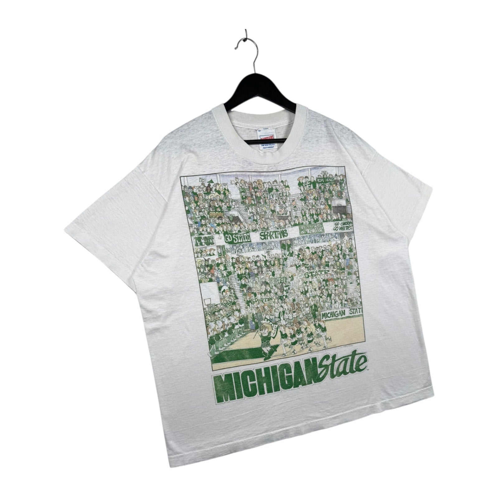 Vintage Michigan State Spartans Crowd Court T-Shirt
