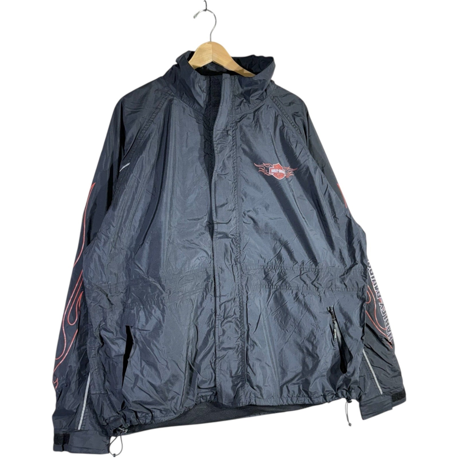 Vintage Harley Davidson Riding Gear Logo Windbreaker