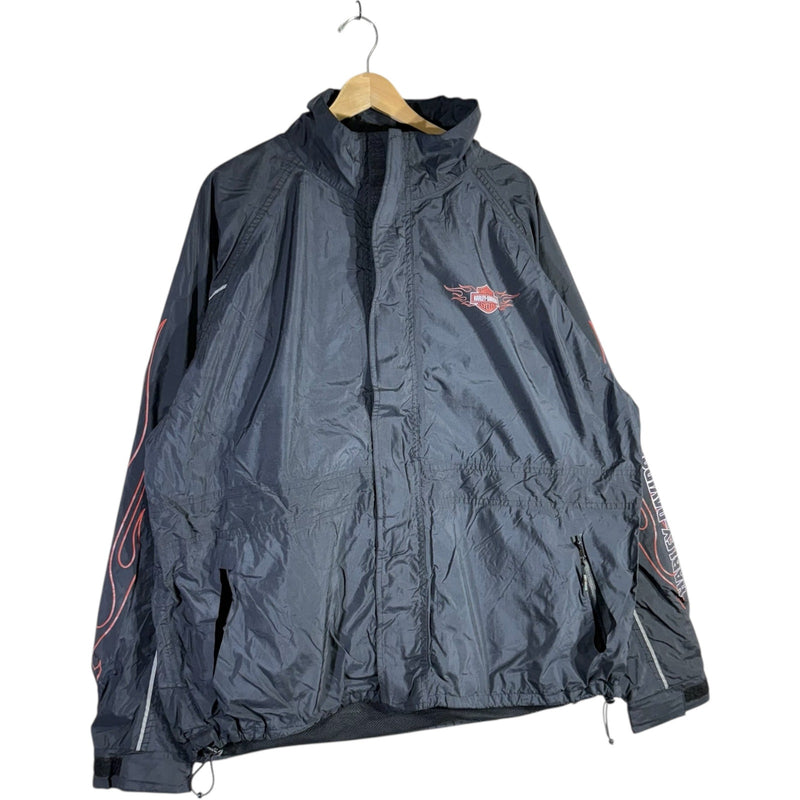 Vintage Harley Davidson Riding Gear Logo Windbreaker